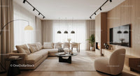 Modern Living Room with Beige Decor and Natural Lighting