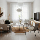 Modern Scandinavian Living Room with Natural Light and Decor