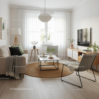 Modern Scandinavian Living Room with Natural Light