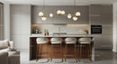 Luxurious Modern Kitchen with Stylish Bar Stools