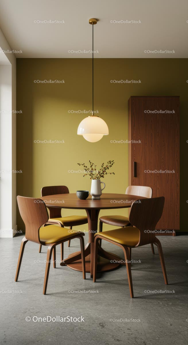 Modern Dining Room with Stylish Wooden Furniture