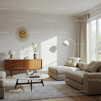 Stylish Mid-Century Modern Living Room with Natural Light
