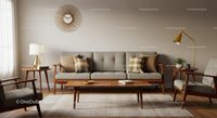 Mid-Century Modern Living Room with Wooden Furniture
