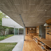 Open Plan Modern Kitchen with Garden View