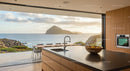 Modern Kitchen with Stunning Ocean and Island View