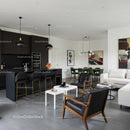 Modern Open-Plan Kitchen and Living Space with Chic Decor