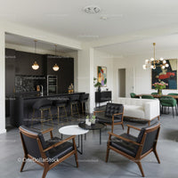 Contemporary Open Plan Living Room with Elegant Decor