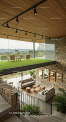 Modern Living Room with Panoramic Views and Natural Light