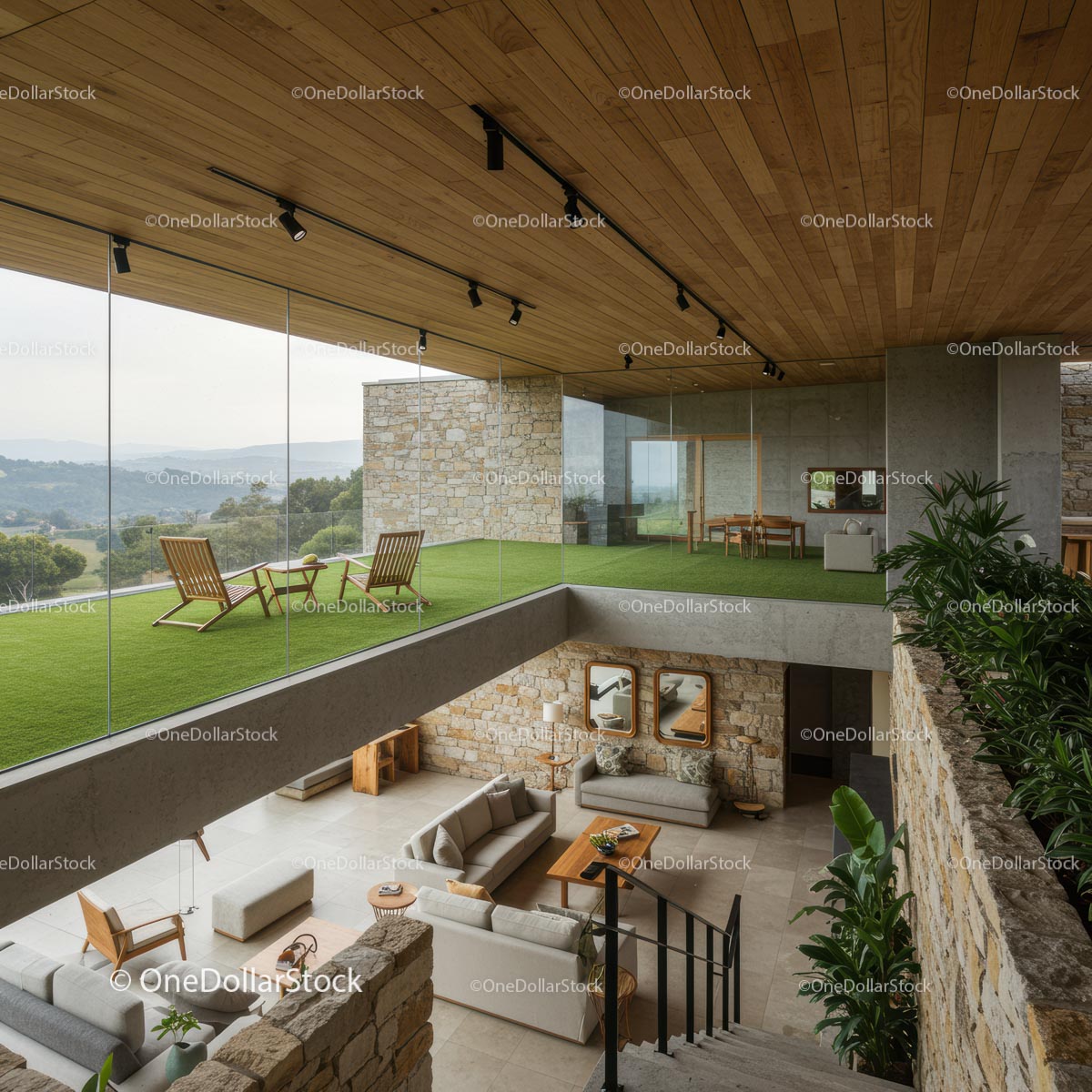Modern Open-Concept Home with Terrace and Scenic View