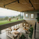 Modern Living Room with Panoramic Nature View