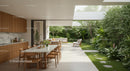 Modern Open Space Kitchen with Lush Garden View