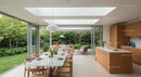 Modern Open Plan Kitchen with Garden View and Natural Light