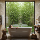 Relaxing Bath with Bamboo Garden View and Natural Light