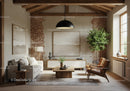 Cozy Living Room with Rustic Design and Indoor Plant