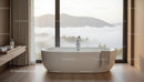 Minimalist Bathroom with Panoramic Mountain View