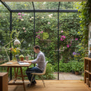 Home Office with Lush Garden View and Natural Light