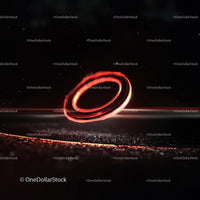 Futuristic Glowing Ring on a Dark Abstract Background