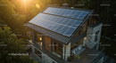 Modern Home with Solar Panels in Scenic Forest Setting