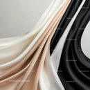 Elegant Drapery with Black and Beige Silk Fabric