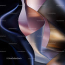 Abstract Flowing Curves in Luxurious Satin Fabric
