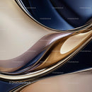 Abstract Fluid Curves with Elegant Glossy Finish