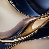 Abstract Fluid Curves with Elegant Glossy Finish