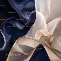 Elegant Silk Drapery with Flowing Curves and Soft Folds