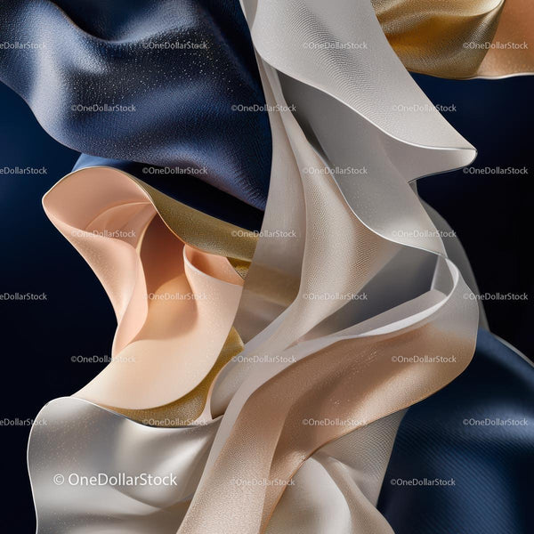 Elegant Flowing Fabric in Pastel Tones