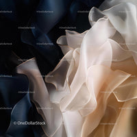 Elegant Silk Fabric with Flowing Textured Layers