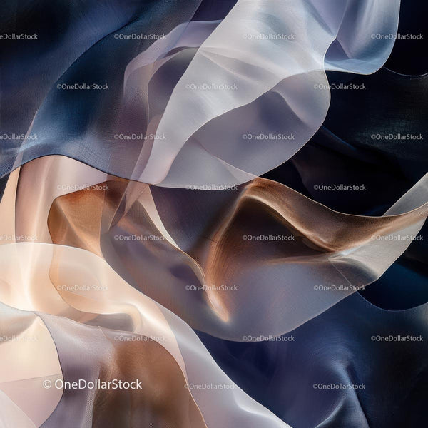 Elegant Abstract Waves in Flowing Fabric Design