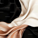 Black and White Silk Fabric with Luxurious Texture