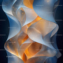 Flowing Abstract Waves with Glowing Highlights