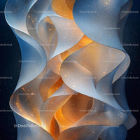 Flowing Abstract Waves with Glowing Highlights