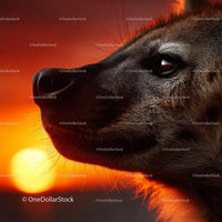 Majestic Hyena Silhouette at Sunset