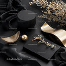 Elegant Black and Gold Decorative Arrangement