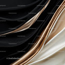 Luxury Black and Gold Silk Drapery Close-Up