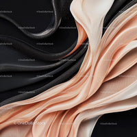 Black and Peach Flowing Silk Fabric Background