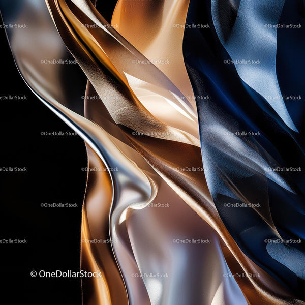 Elegant Metallic Silk Waves in Dynamic Flow