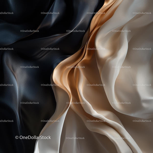Elegant Silk Fabric with Luxurious Folds and Textures