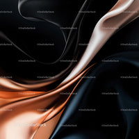 Abstract Silk Fabric in Black and Beige Tones