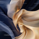 Elegant Beige and Blue Silk Texture in Soft Waves