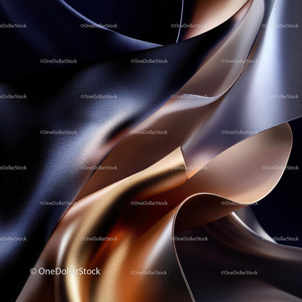 Abstract Flow of Metallic and Silk-like Fabrics