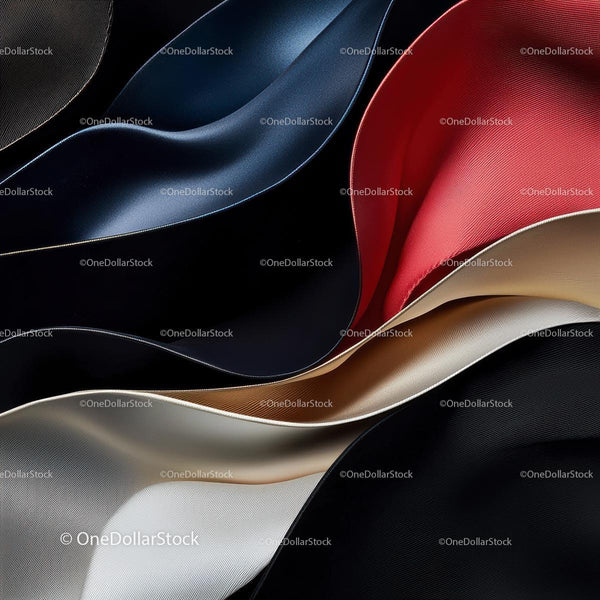 Elegant Silk Fabric Displaying Colorful Waves