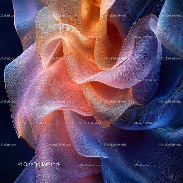Vibrant Abstract Fabric with Flowing Gradient Hues
