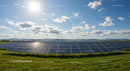 Solar Panels on a Sunny Day with Blue Skies