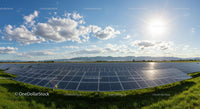 Solar Panels Under Blue Sky on a Sunny Day