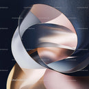 Elegant Abstract Sculpture with Metallic Textures