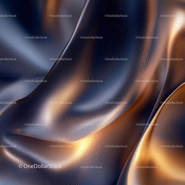 Luxurious Metallic Waves with Golden Highlights