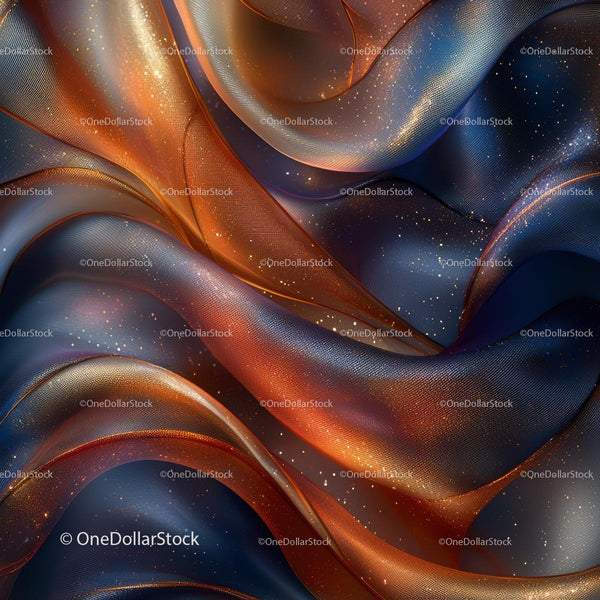 Vibrant Flowing Fabric with Shimmering Patterns
