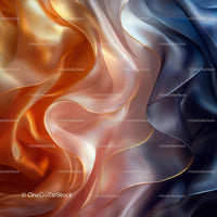 Elegant Waves of Colorful Silk Fabric